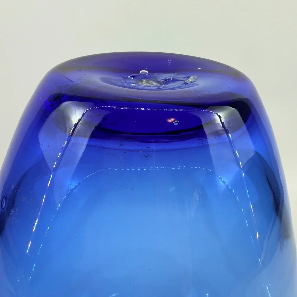 Blenko 8821M Azure‎ Blue Vase Hank Adams 10